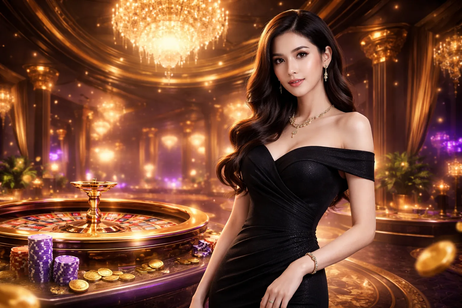 Hình ảnh quay hũ với biểu tượng chiến thắng và đồng tiền vàng tại betway casino online